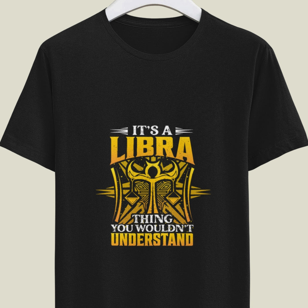 Libra Zodiac Sign Printed Unisex Half Sleeve T-Shirt - Embrace Harmony in Style