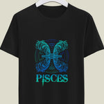 Pisces Zodiac Sign Printed Unisex Half Sleeve T-Shirt - Dive into Astrological Style