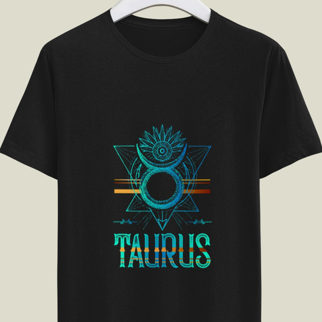 Taurus Zodiac Sign Printed Unisex Half Sleeve T-Shirt - Embrace Your Earthly Strength