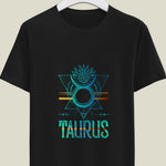 Taurus Zodiac Sign Printed Unisex Half Sleeve T-Shirt - Embrace Your Earthly Strength