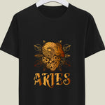 Aries Zodiac Sign Printed Unisex Half Sleeve T-Shirt - Stylish Comfort for Aries Enthusiasts