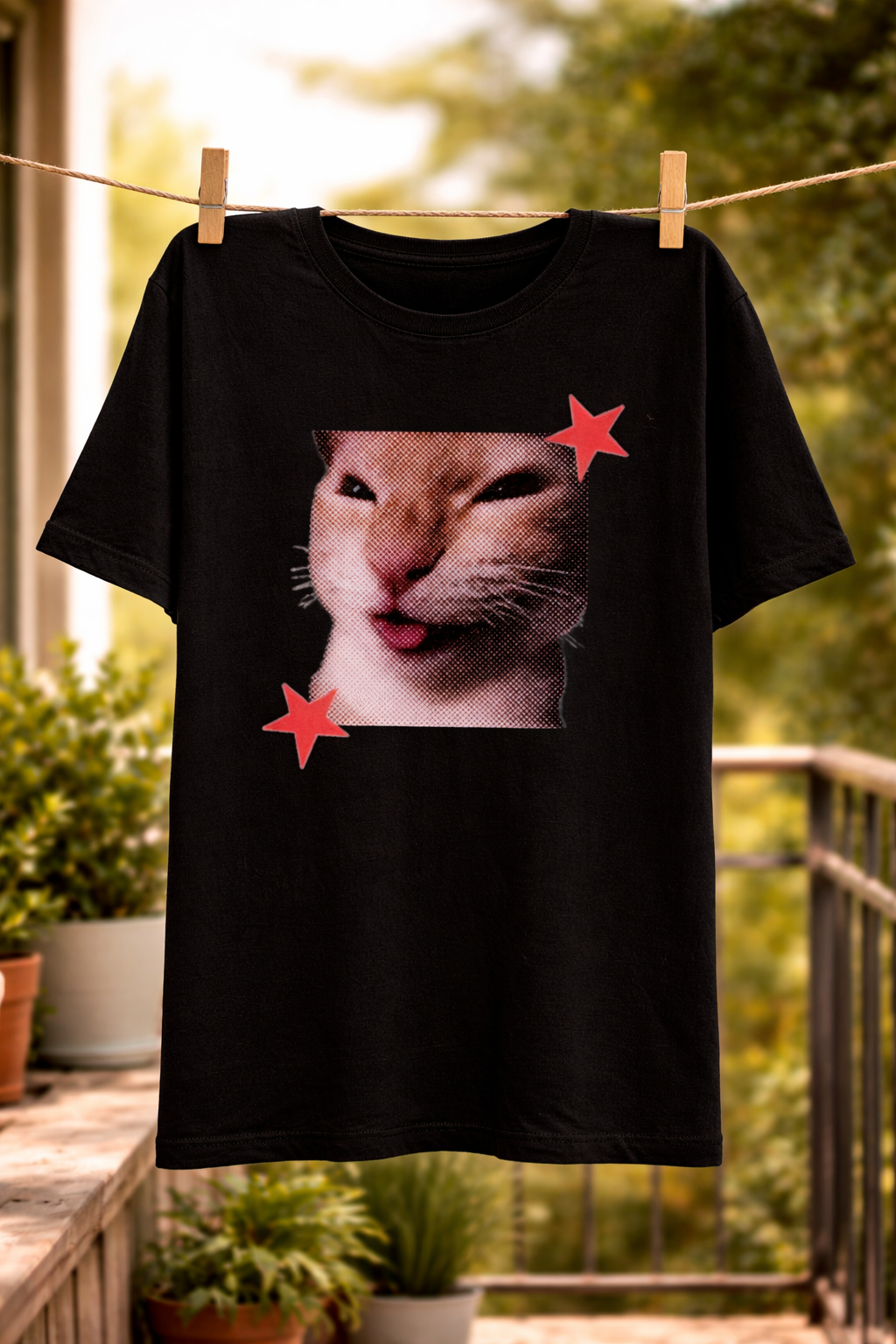 Funny Cat Graphic Printed White T-Shirt for Men & Women – Cute Meme Cat Face Design Round Neck Half Sleeves Cotton Casual Streetwear Unisex Tee