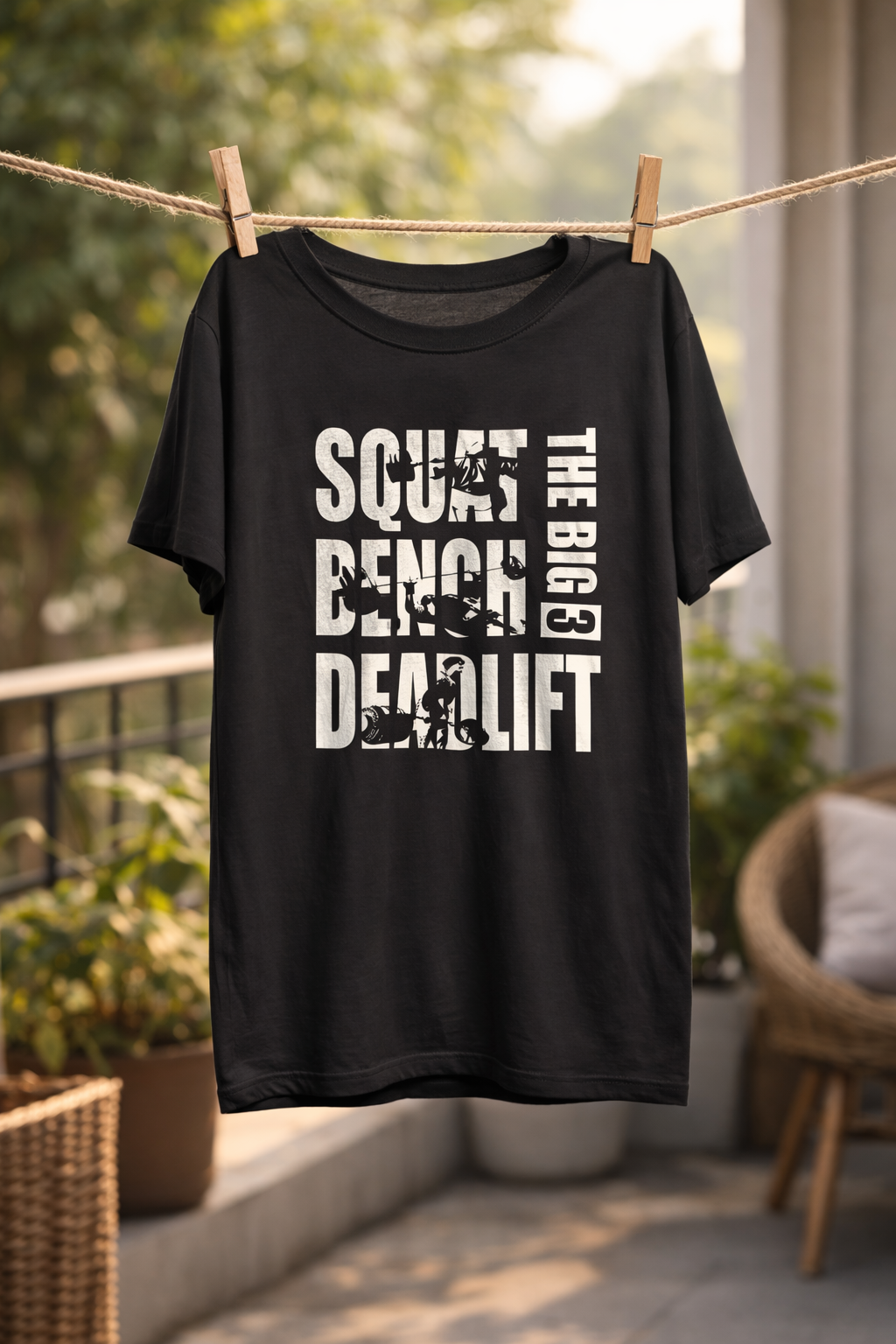 The Big 3 Typographic Printed T Shirt | Premium Round Neck Half Sleeve T-Shirt for Active Lifestyles - Breathable and Moisture-Wicking