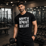 The Big 3 Typographic Printed T Shirt | Premium Round Neck Half Sleeve T-Shirt for Active Lifestyles - Breathable and Moisture-Wicking