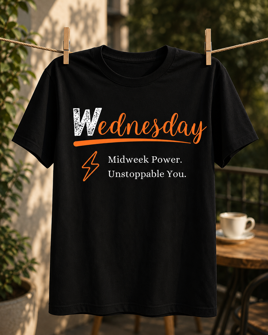 Wednesday Motivation Graphic Printed T-Shirt | Unisex Black PollyCotton Blend Round Neck Tee (Copy) (Copy) (Copy) (Copy) (Copy) (Copy)
