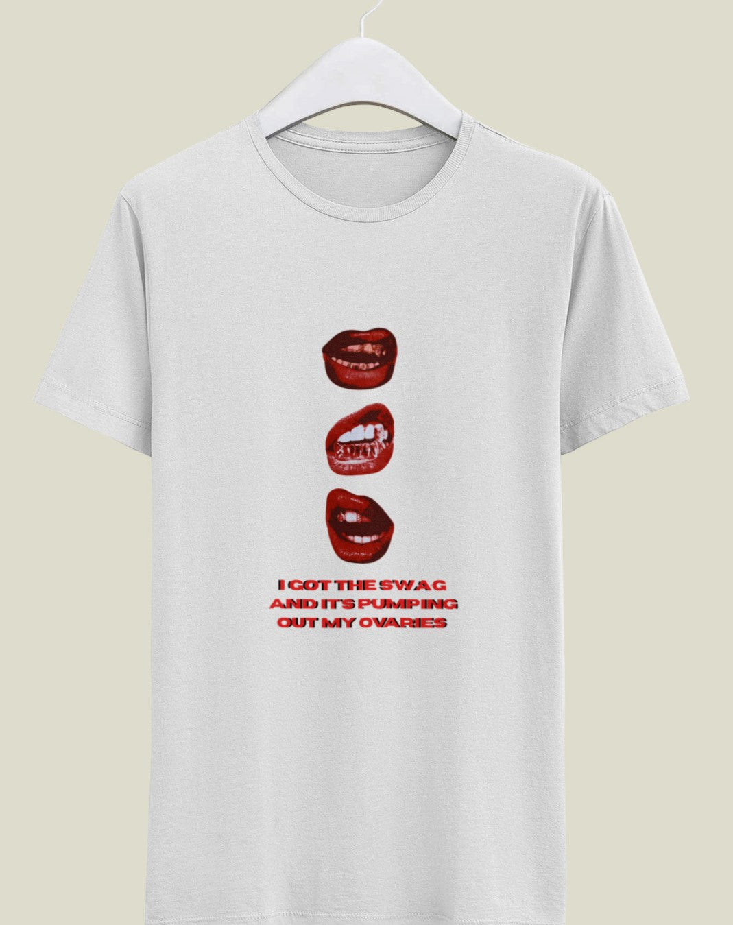 Bold Lips Graphic T-Shirt – “I Got The Swag” Statement Tee for Women | Aesthetic Streetwear Top