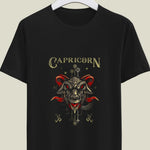 Capricorn Zodiac Sign Printed Unisex Half Sleeve T-Shirt - Express Your Astrological Spirit