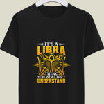 Libra Zodiac Sign Printed Unisex Half Sleeve T-Shirt - Embrace Harmony in Style