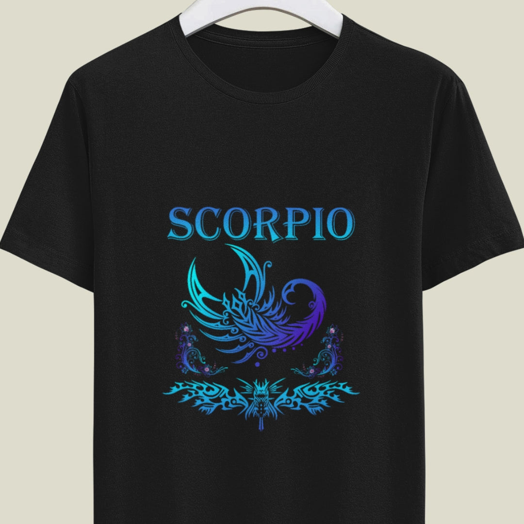 Scorpio Zodiac Sign Printed Unisex Half Sleeve T-Shirt - Embrace Your Intensity