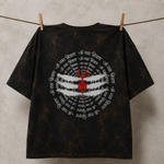 Meditating Mahadev Shiva Acid Wash Oversized T-Shirt – Spiritual Graphic Back Print Tee