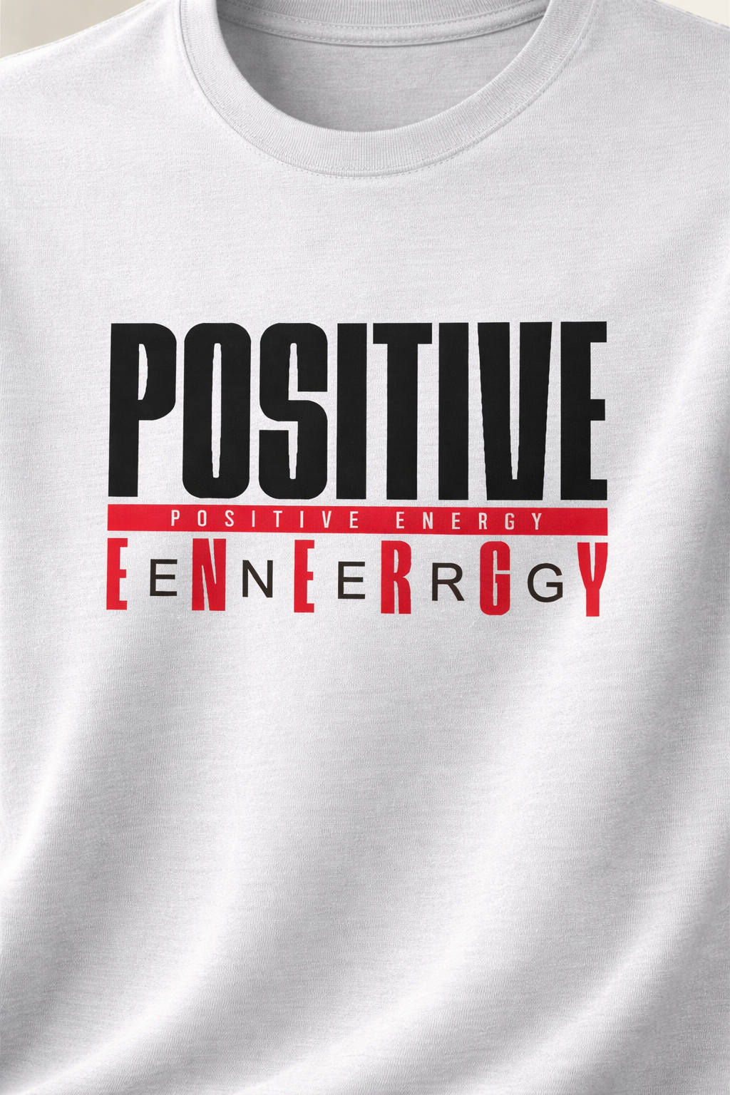 Positive Energy Typography Graphic Unisex T-Shirt