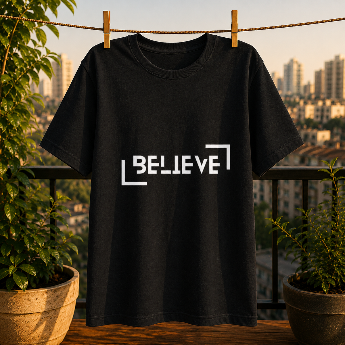 Believe Graphic T-Shirt – Minimalist Motivational Typography Tee for Men & Women