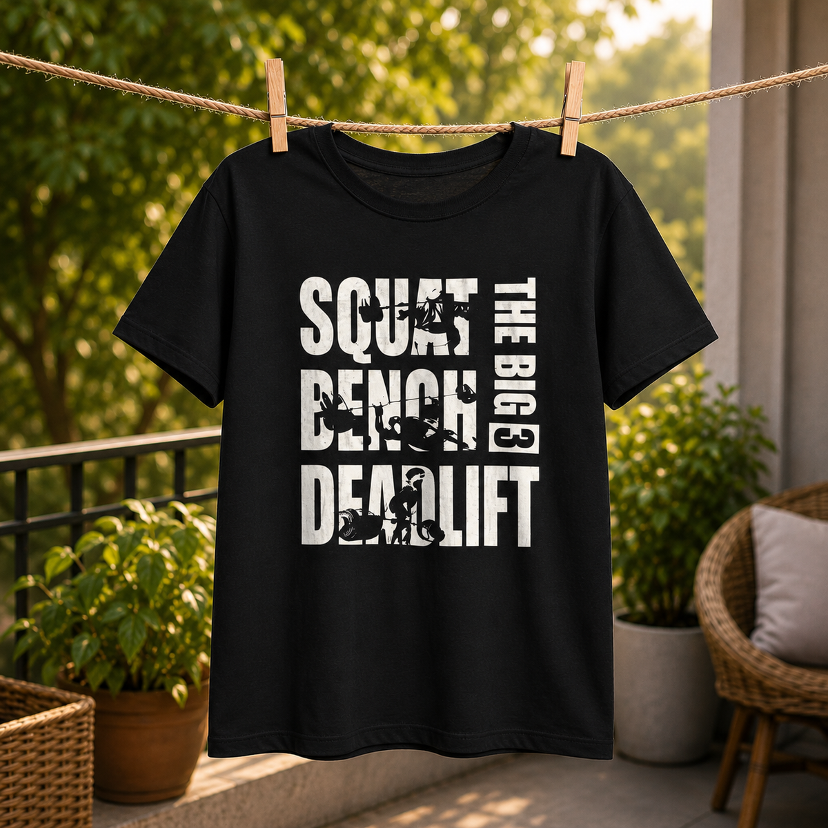 The Big 3 Typographic Printed T Shirt | Premium Round Neck Half Sleeve T-Shirt for Active Lifestyles - Breathable and Moisture-Wicking