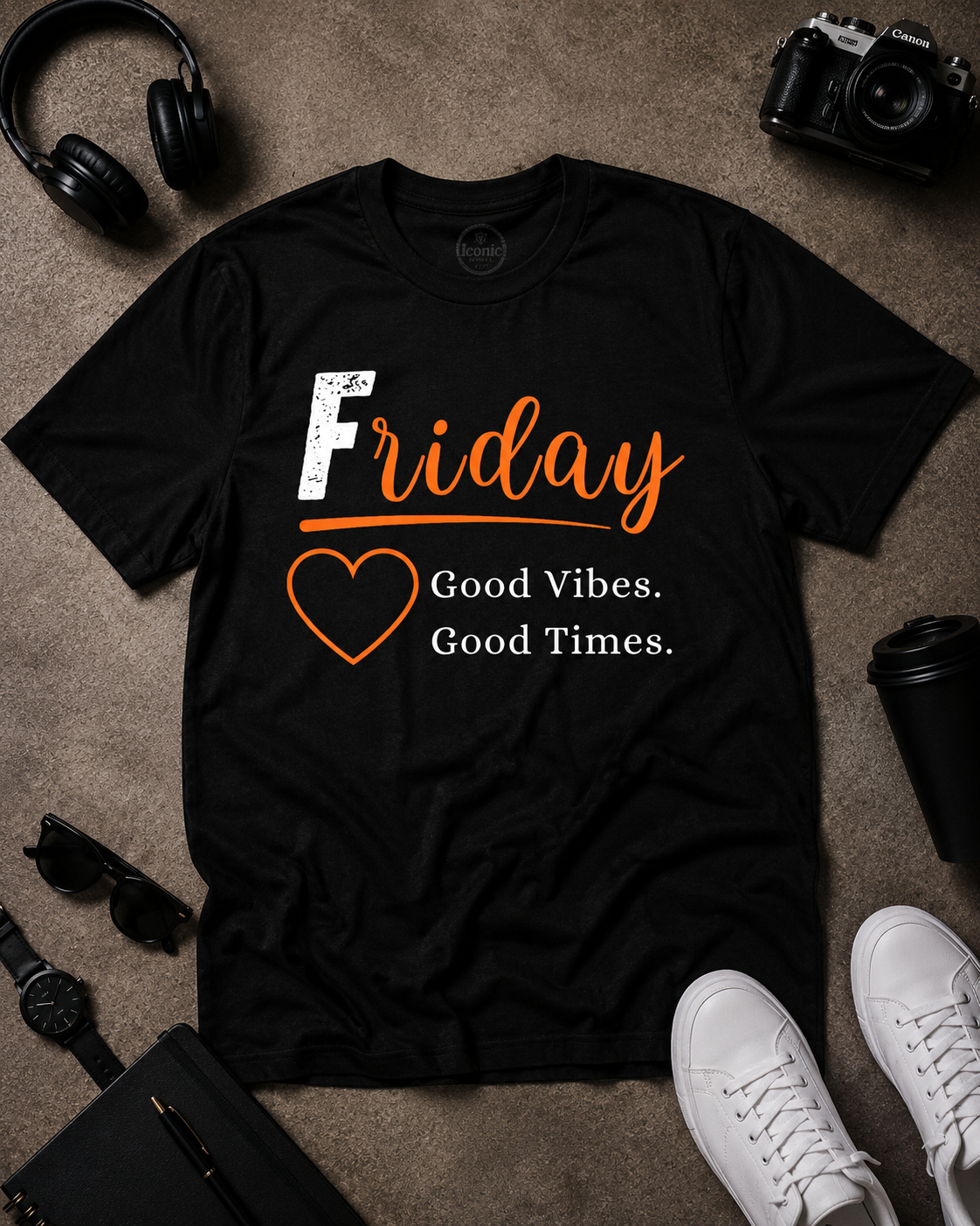 FridayMotivation Graphic Printed T-Shirt | Unisex Black PollyCotton Blend Round Neck Tee (Copy)
