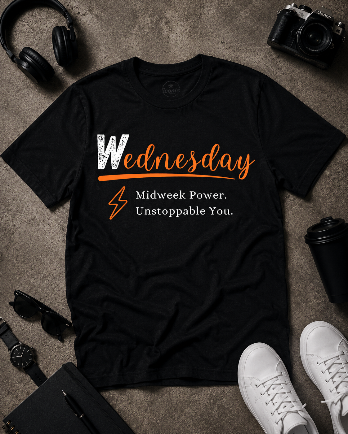 Wednesday Motivation Graphic Printed T-Shirt | Unisex Black PollyCotton Blend Round Neck Tee (Copy) (Copy) (Copy) (Copy) (Copy) (Copy)