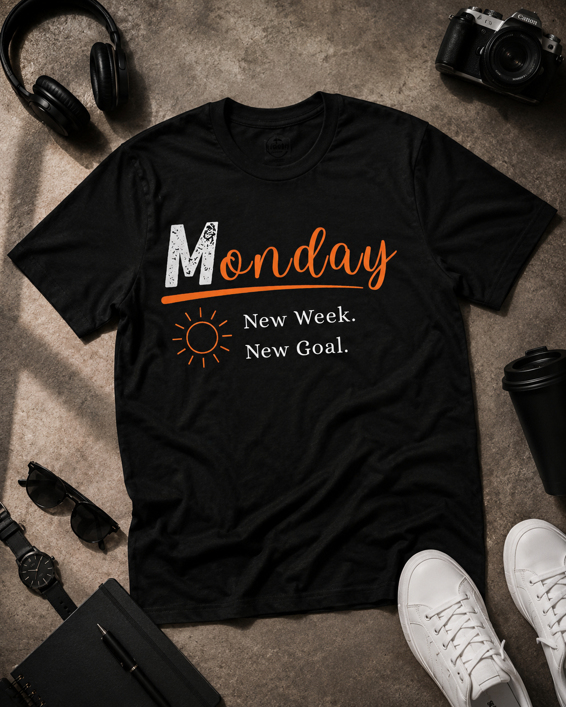 Monday Motivation Graphic Printed T-Shirt | Unisex Black PollyCotton Blend Round Neck Tee (Copy) (Copy) (Copy) (Copy)