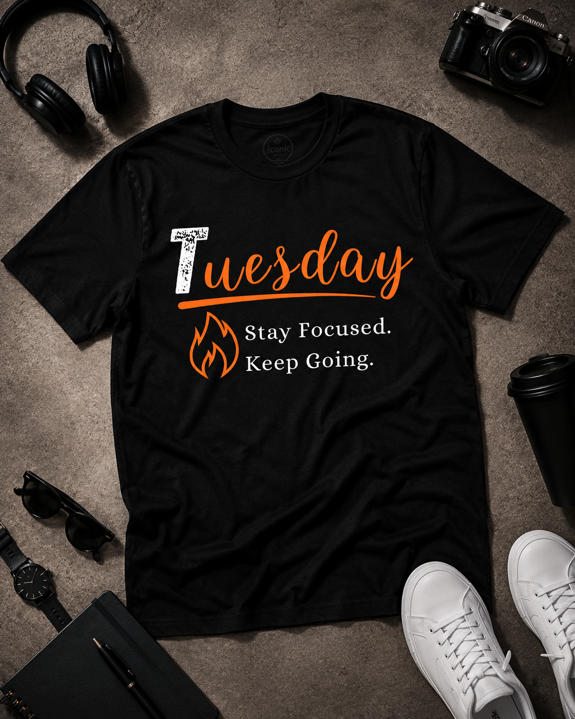 Tuesday Motivation Graphic Printed T-Shirt | Unisex Black PollyCotton Blend Round Neck Tee (Copy) (Copy) (Copy) (Copy) (Copy)