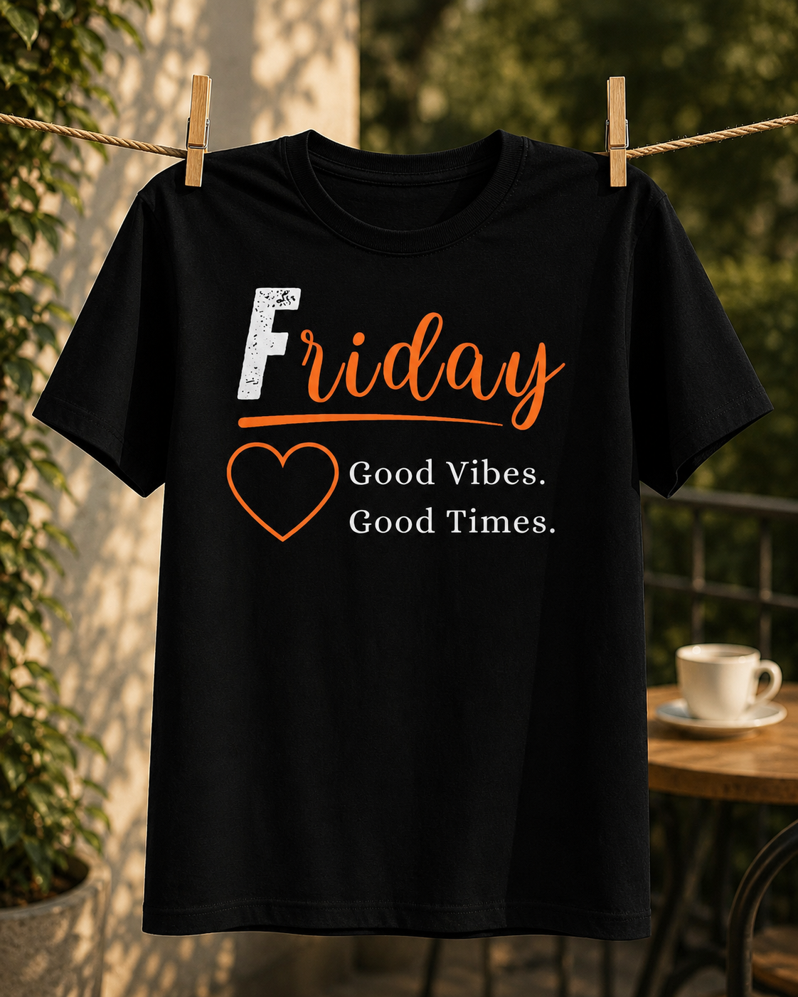 Friday  Motivation Graphic Printed T-Shirt | Unisex Black PollyCotton Blend Round Neck Tee (Copy)
