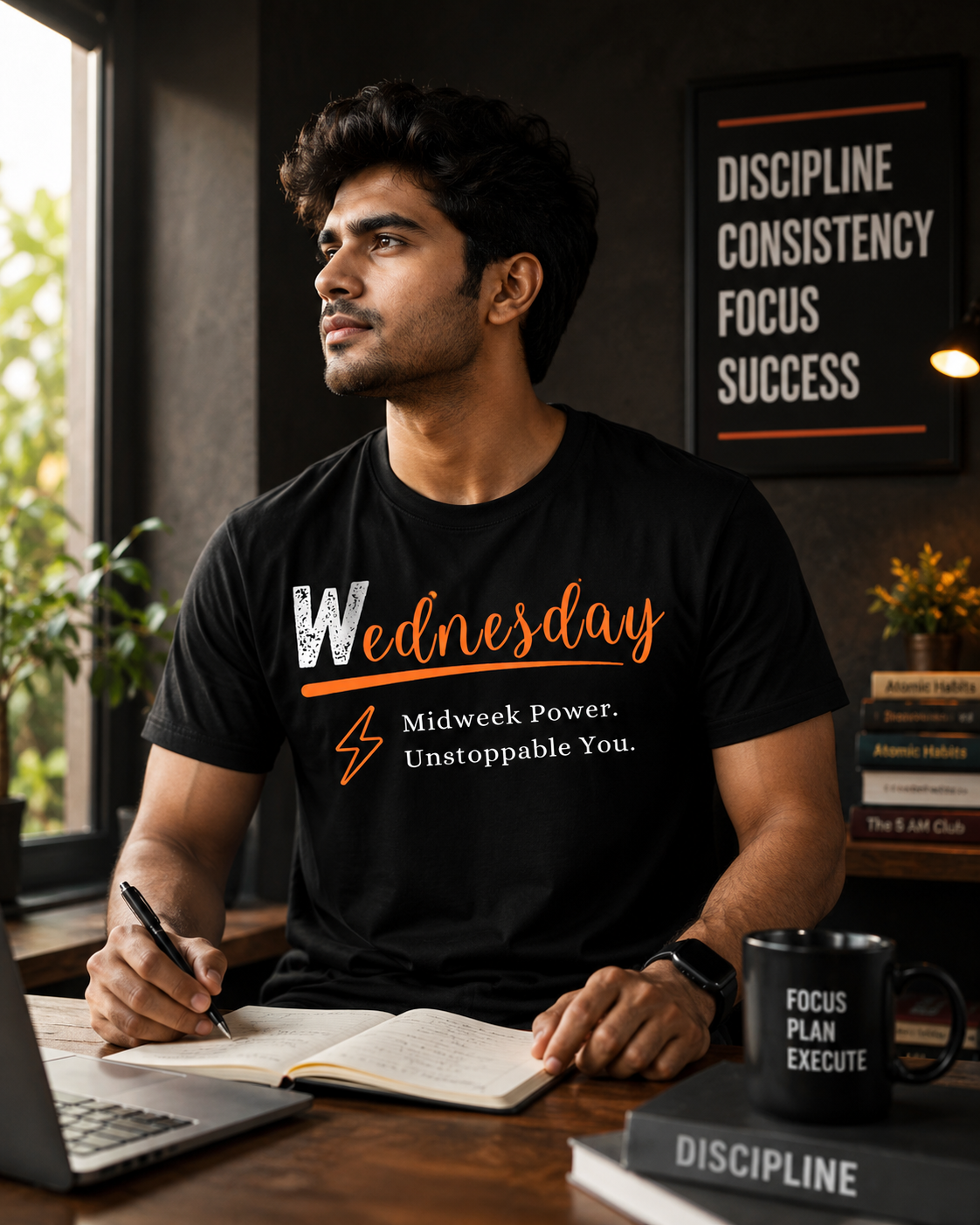 Wednesday Motivation Graphic Printed T-Shirt | Unisex Black PollyCotton Blend Round Neck Tee (Copy) (Copy) (Copy) (Copy) (Copy) (Copy)