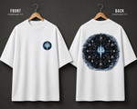Mahadev Trishul Front & Back Printed T-Shirt – Spiritual Shiva Graphic Tee, Premium Cotton Unisex Oversized Streetwear, White Round Neck Devotional T-Shirt