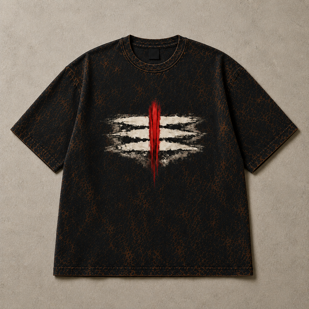 Mahadev Trishul Tripund Acid Wash Oversized T-Shirt – Shiva Spiritual Back Print Tee
