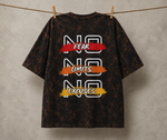 No Fear No Limits No Excuses Oversized Acid Wash T-Shirt for Men | Streetwear Graphic Tee
