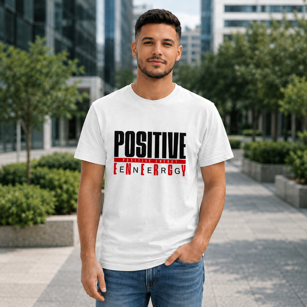 Positive Energy Typography Graphic Unisex T-Shirt