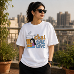 Chai One True Love Printed T-Shirt – Cute Chai Lover Graphic Tee, Premium Cotton Unisex Casual Shirt, Coffee & Tea Lover Gift, Aesthetic White T-Shirt
