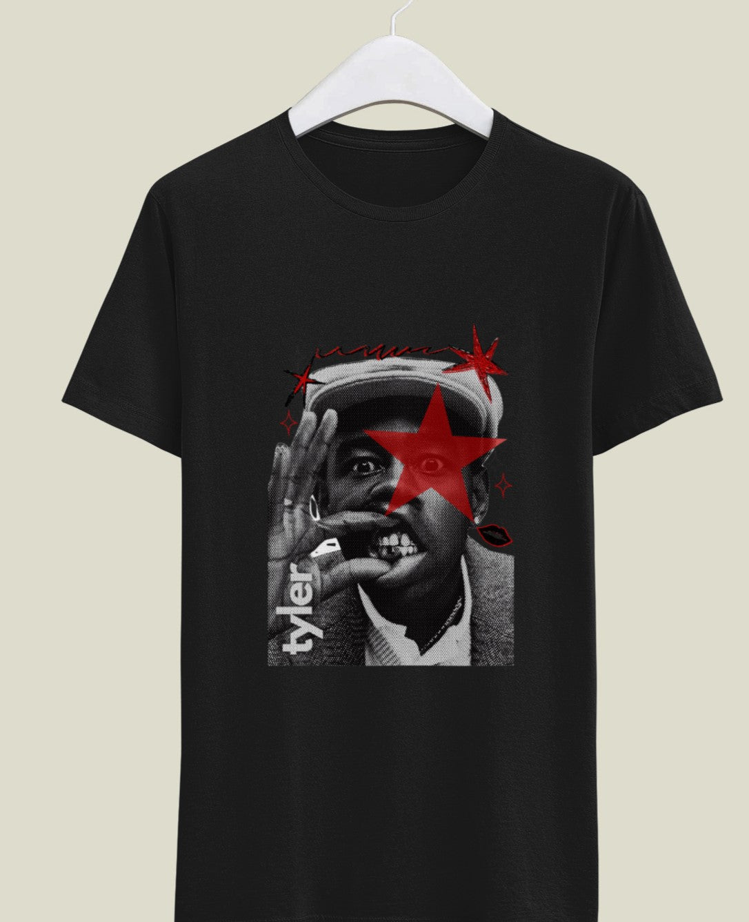 Tyler Inspired Graphic Printed Black T-Shirt for Men & Women – Vintage Hip Hop Streetwear Art Design Round Neck Half Sleeves Cotton Casual T-Shirt