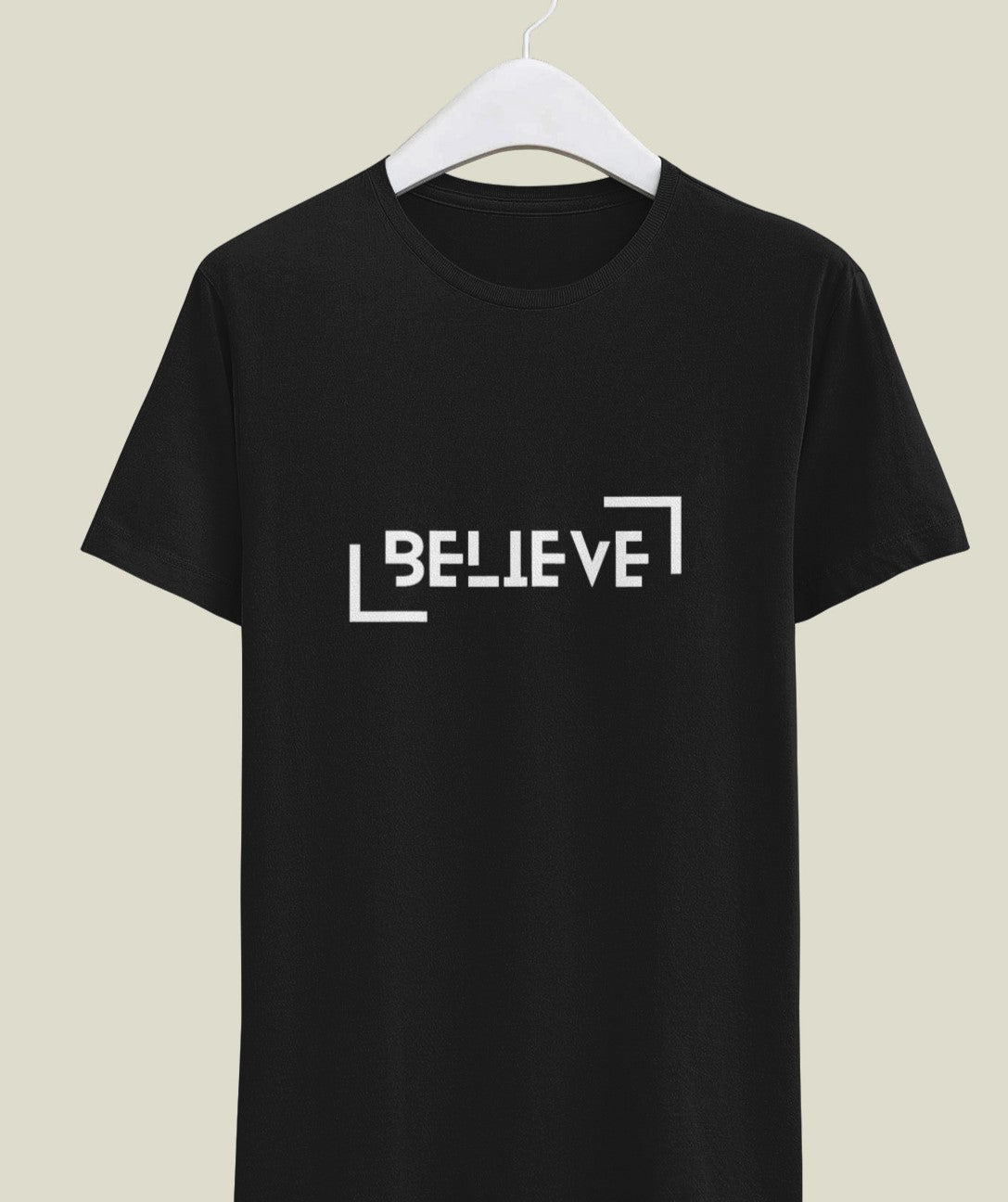 Believe Graphic T-Shirt – Minimalist Motivational Typography Tee for Men & Women